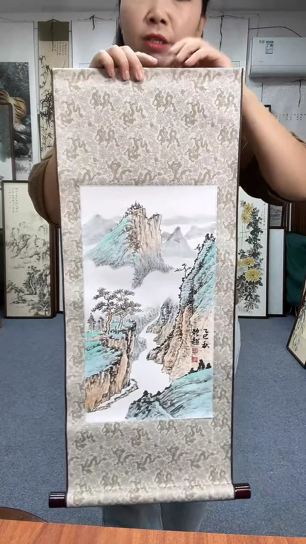 国画30*70卷轴京东包邮手绘