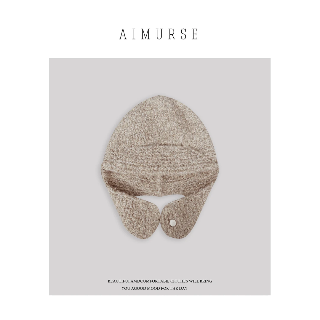 AIMURSE 小众设计师 冬季保暖户外休闲百搭针织帽 AMPS106