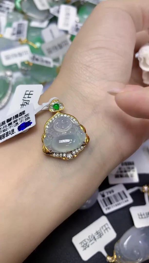 颈饰未镶嵌翡翠天然缅甸翡翠A货多样性发一件