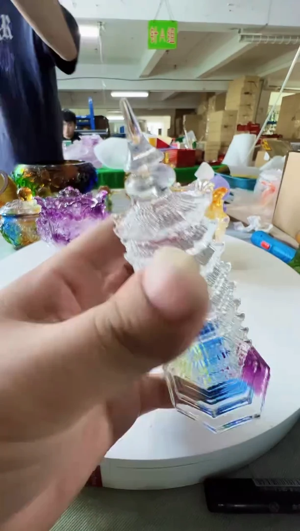 琉璃手工艺品古法琉璃 13 塔摆件