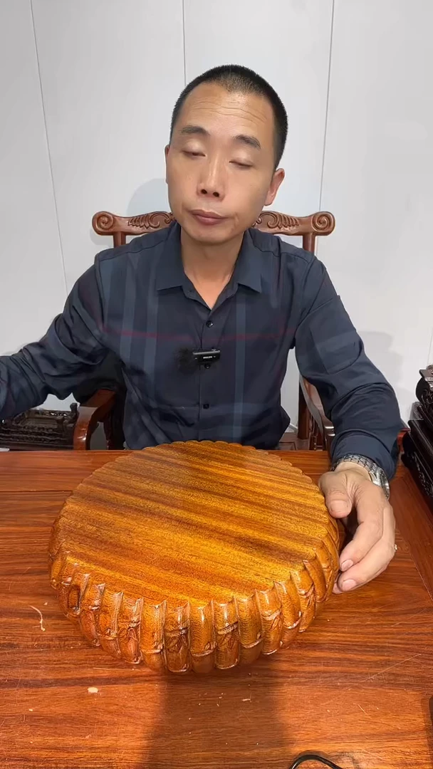 木老花整木竹节款27*30*8金瓜