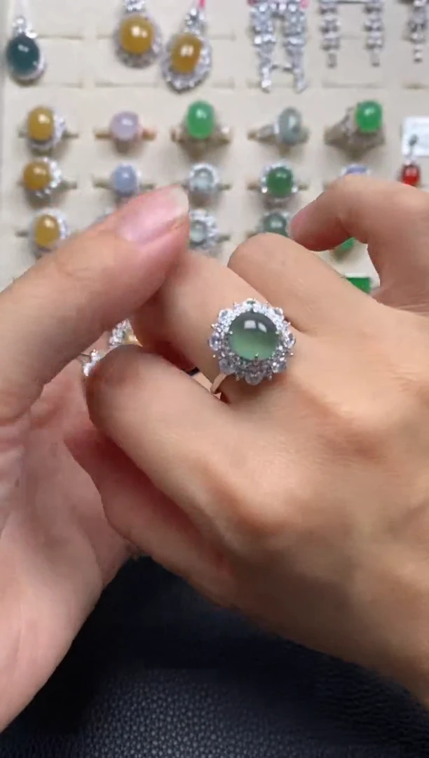 【闪购商品】翡翠戒指银S925镶嵌1111