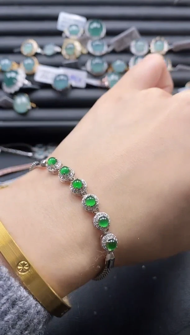 【闪购商品】翡翠戒指银S925镶嵌11111