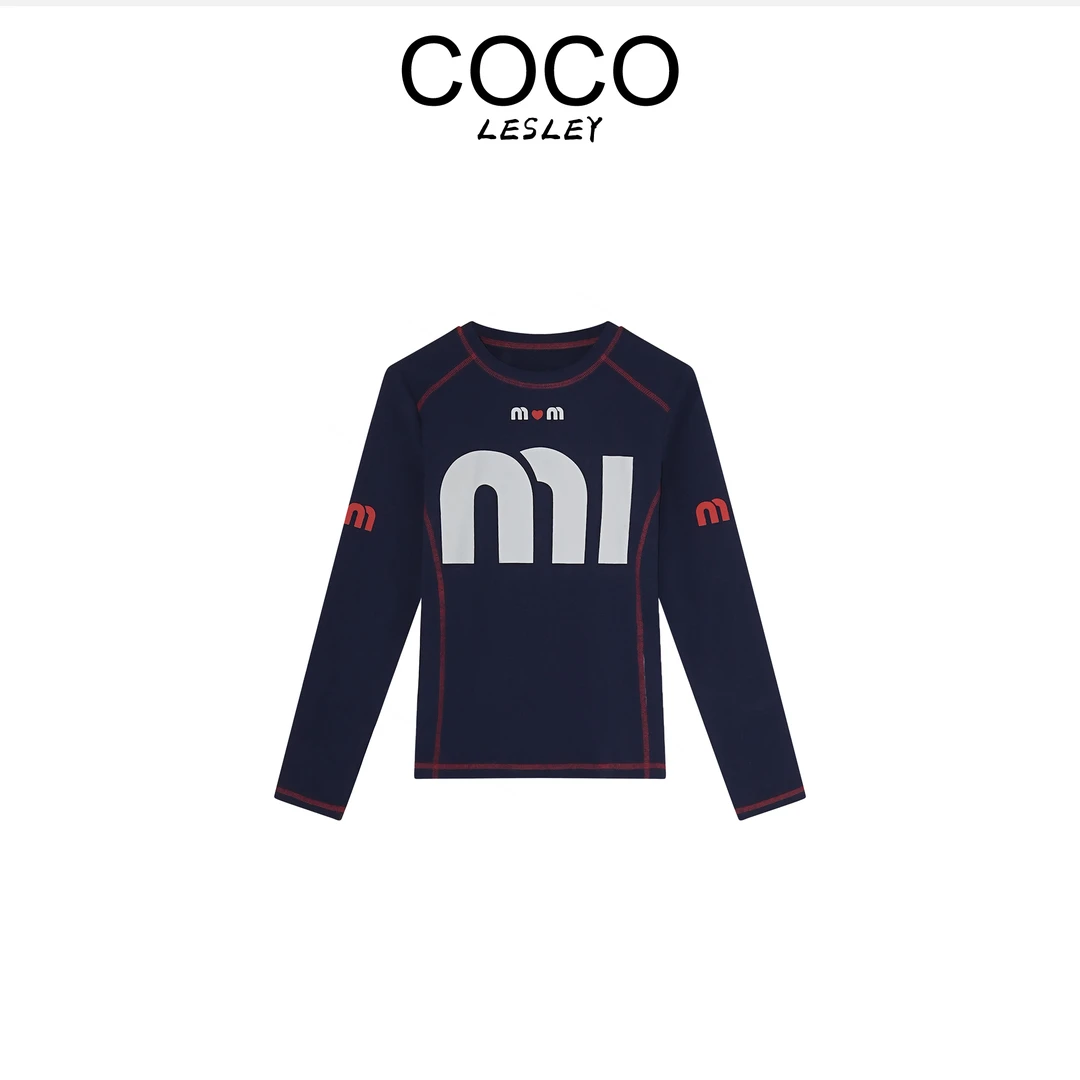 【COCO LESLEY】B98219新款百搭印花时尚打底衫