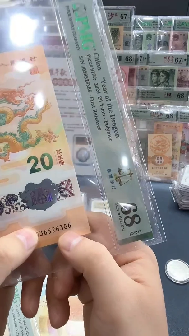 塑料24年龙钞（无47）-PMG68