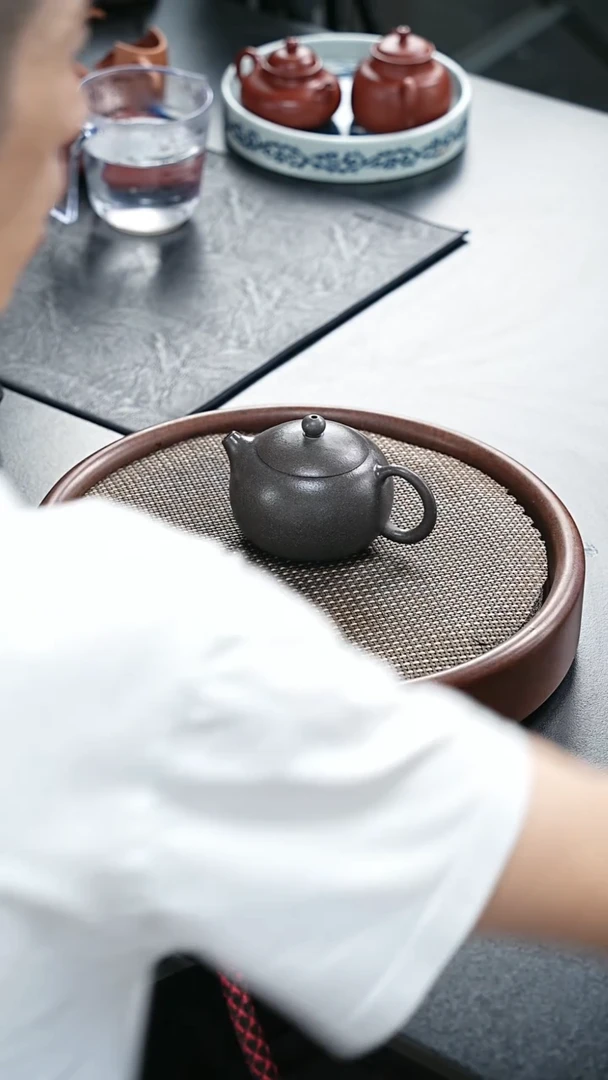茶壶紫砂大西施-还原烧-全手工-（黄降坡）