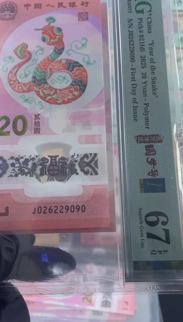 蛇钞圆梦号金兰首日标 67分数四