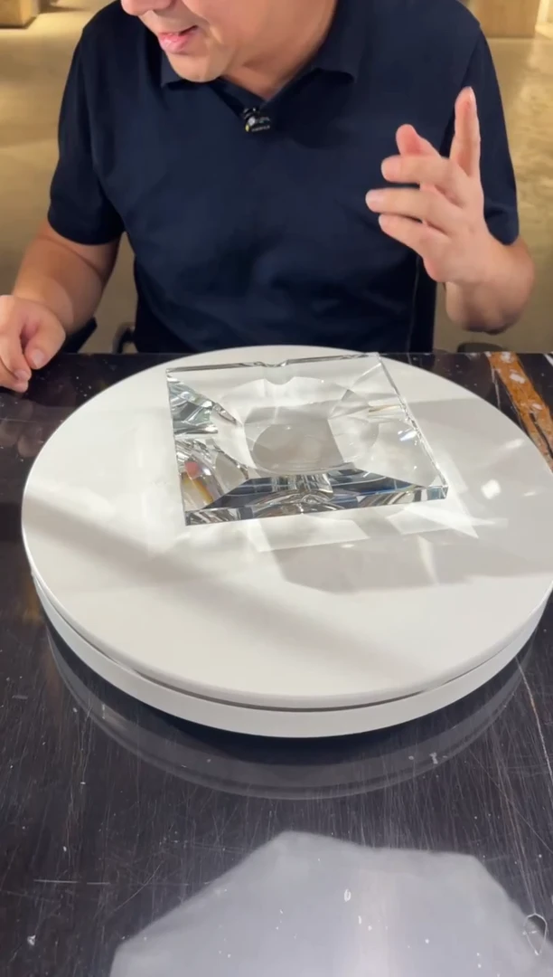 摆件CS0101007净料水晶琉璃雪茄缸