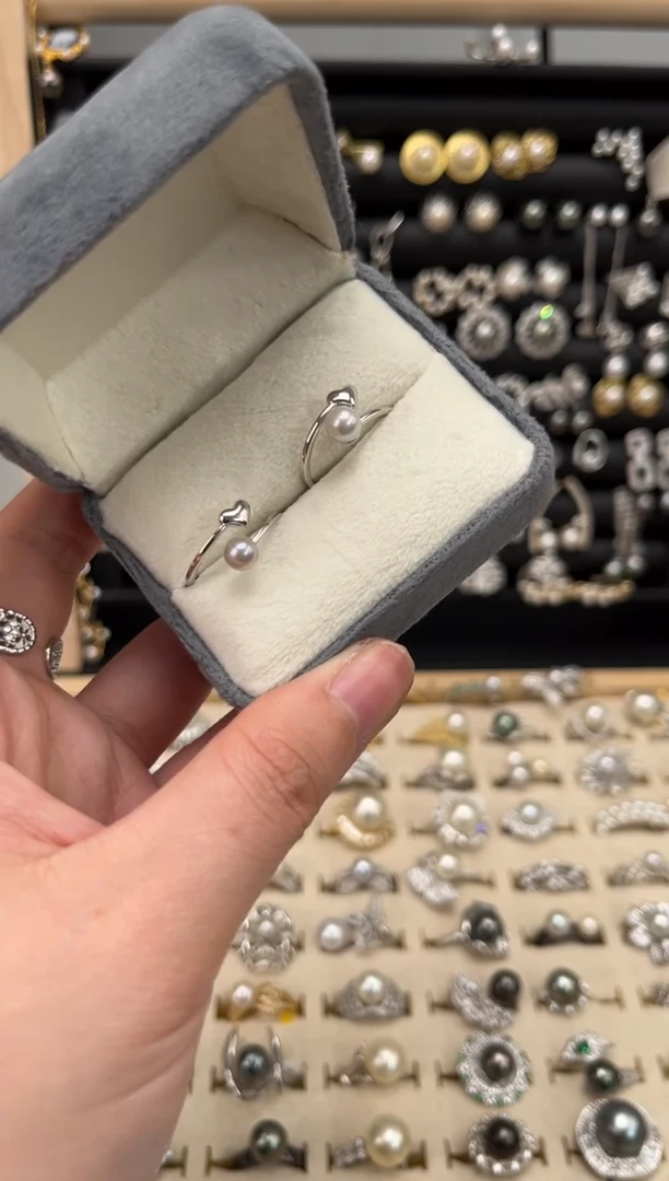 银S925镶嵌海水珍珠耳饰S925海水耳饰（有暇）