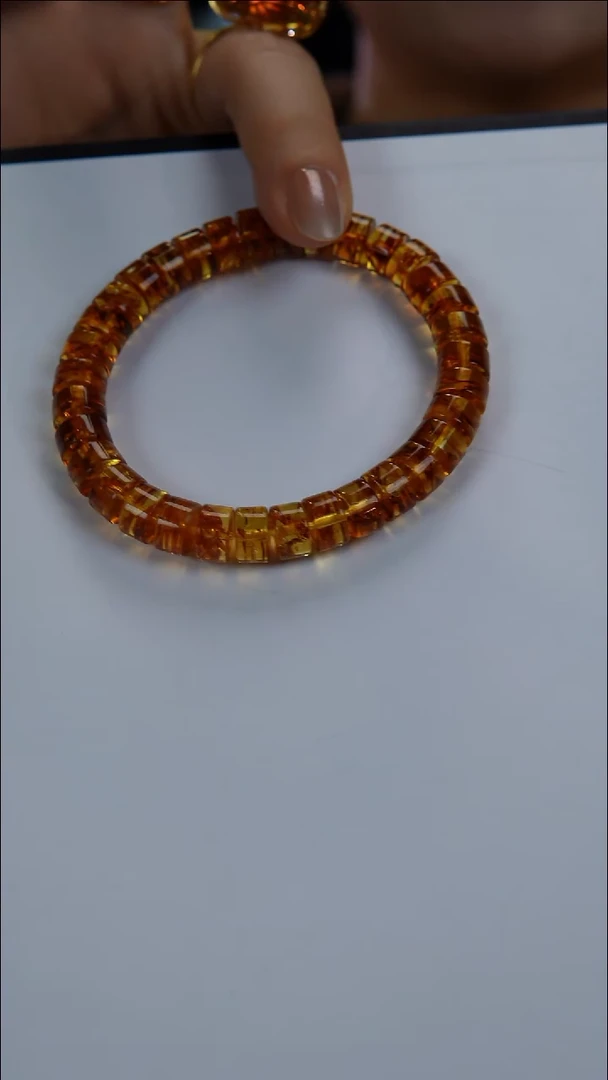 手串琥珀未镶嵌俄罗斯天然琥珀9+花珀直切手串