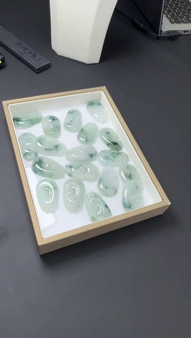 颈饰未镶嵌翡翠K422-1218如意多样性发1件