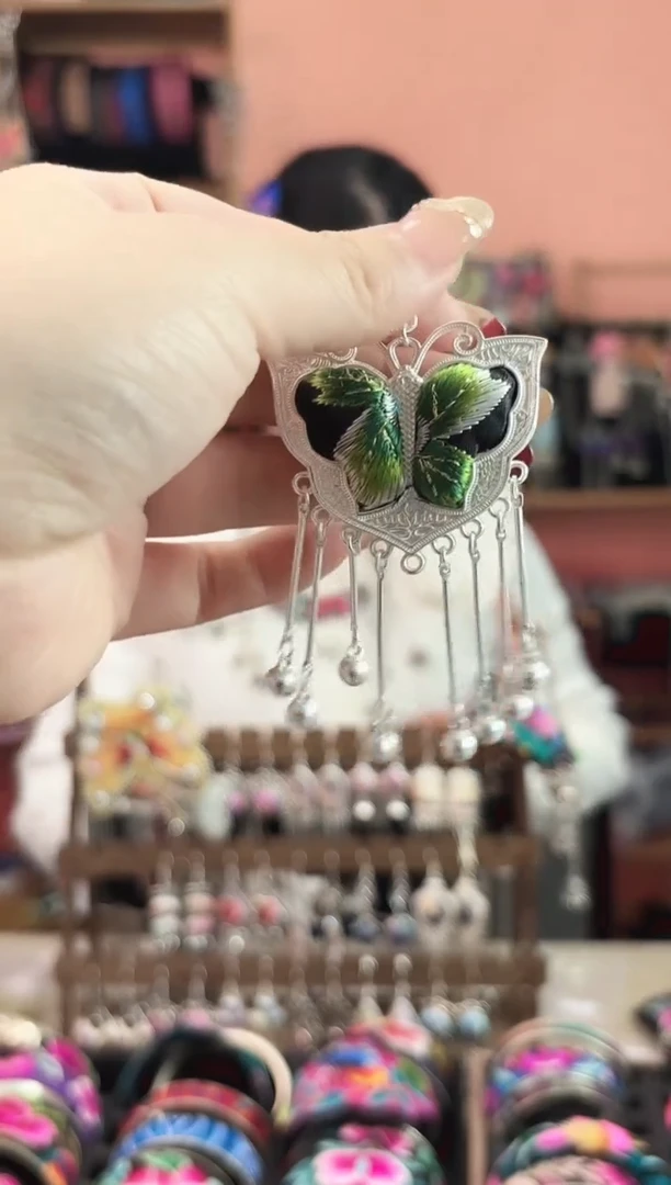 织绣艺枝独绣手工饰品125