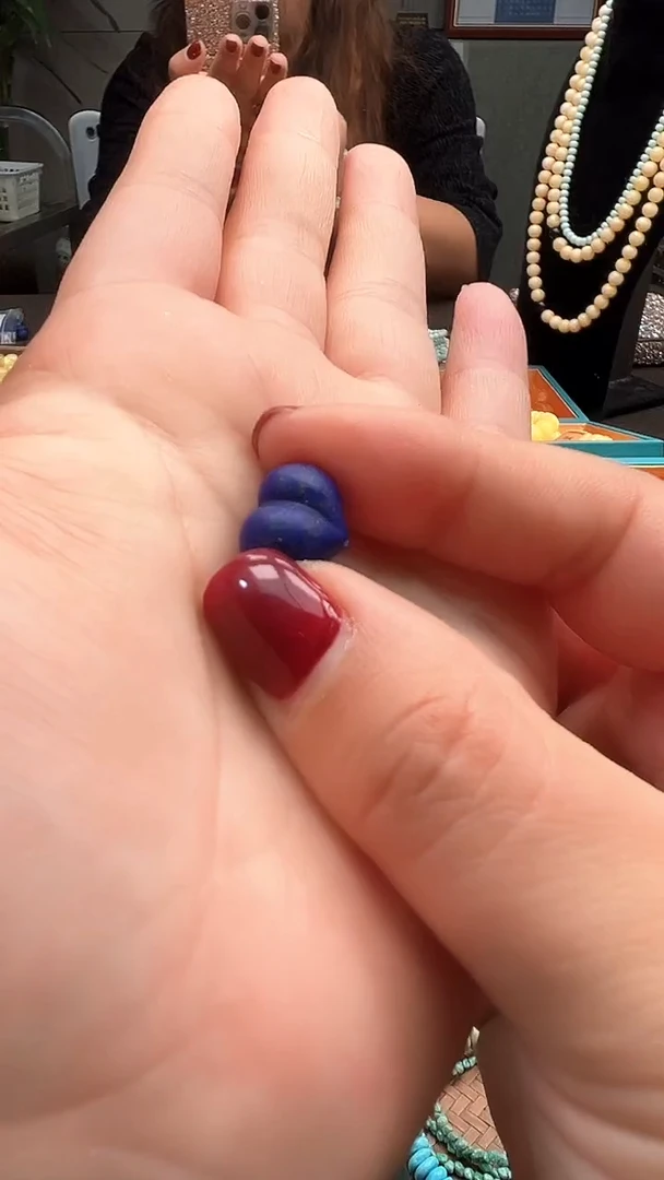 未镶嵌青金石屁桃珠青金石精工屁桃珠 一个 多样性拍一发一