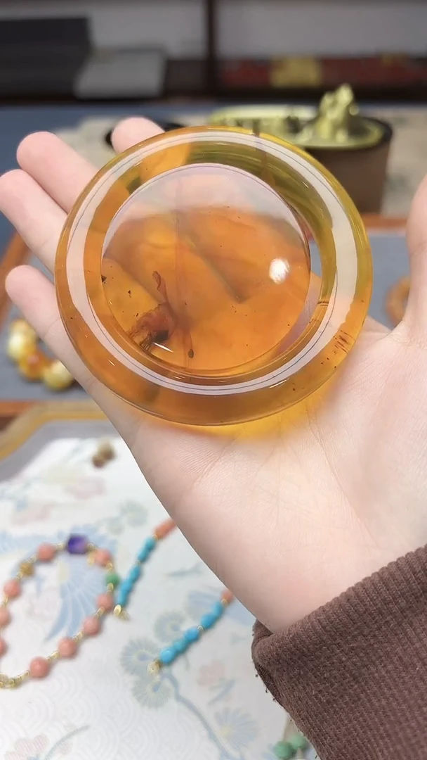 未镶嵌蜜蜡手镯蜜蜡手镯53#YN配镯心