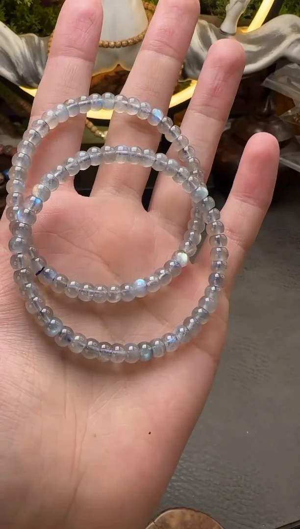 未镶嵌手链水晶灰月光水晶单圈