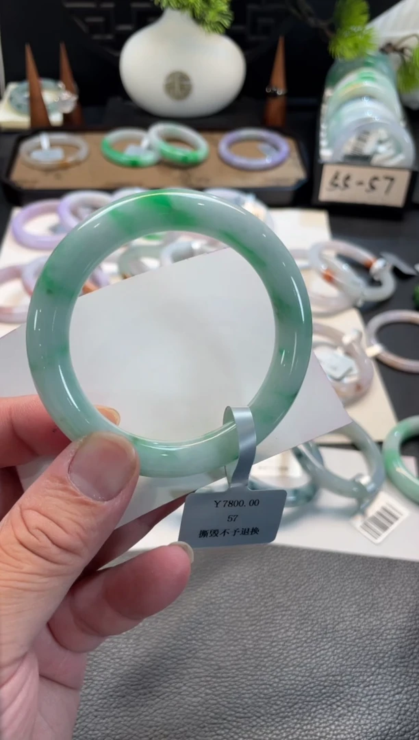 未镶嵌手镯翡翠71号链接 56圆条