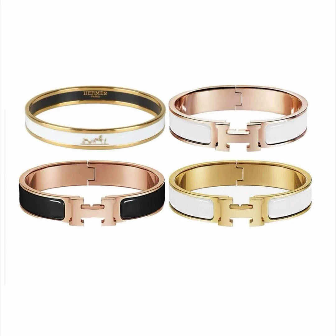 99新 Hermes/爱马仕 女士H扣珐琅手镯