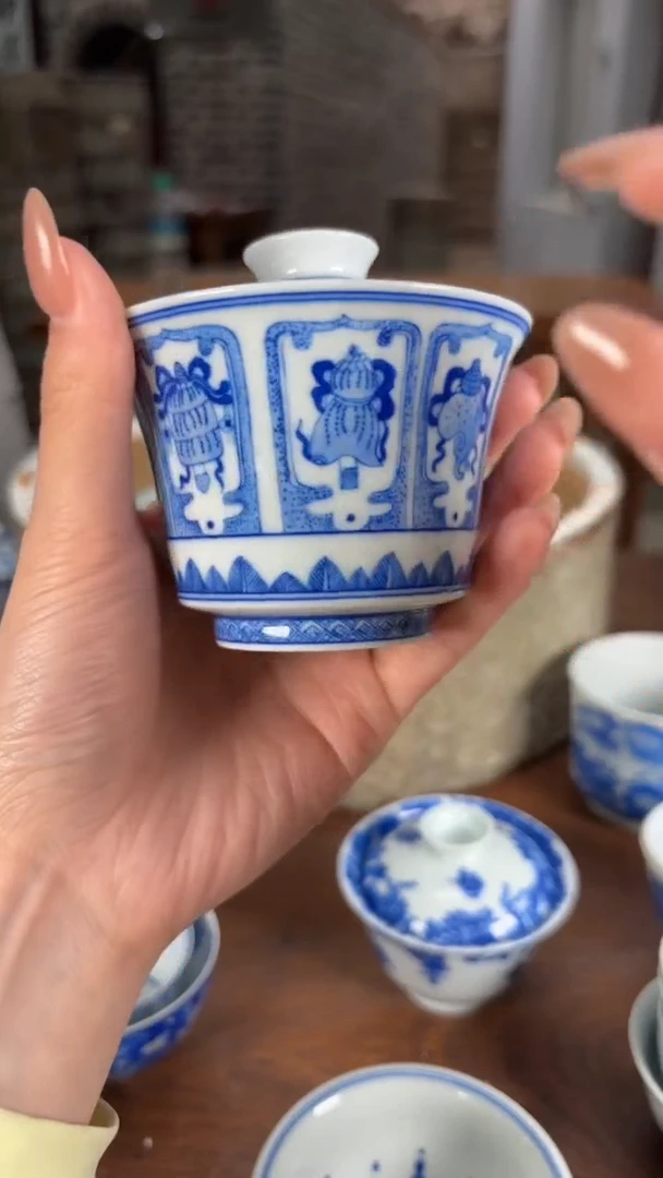杯看山柴窑青花看山柴窑青花