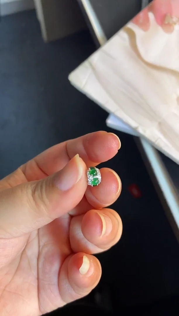 吊坠(不含链)银S925镶嵌翡翠1