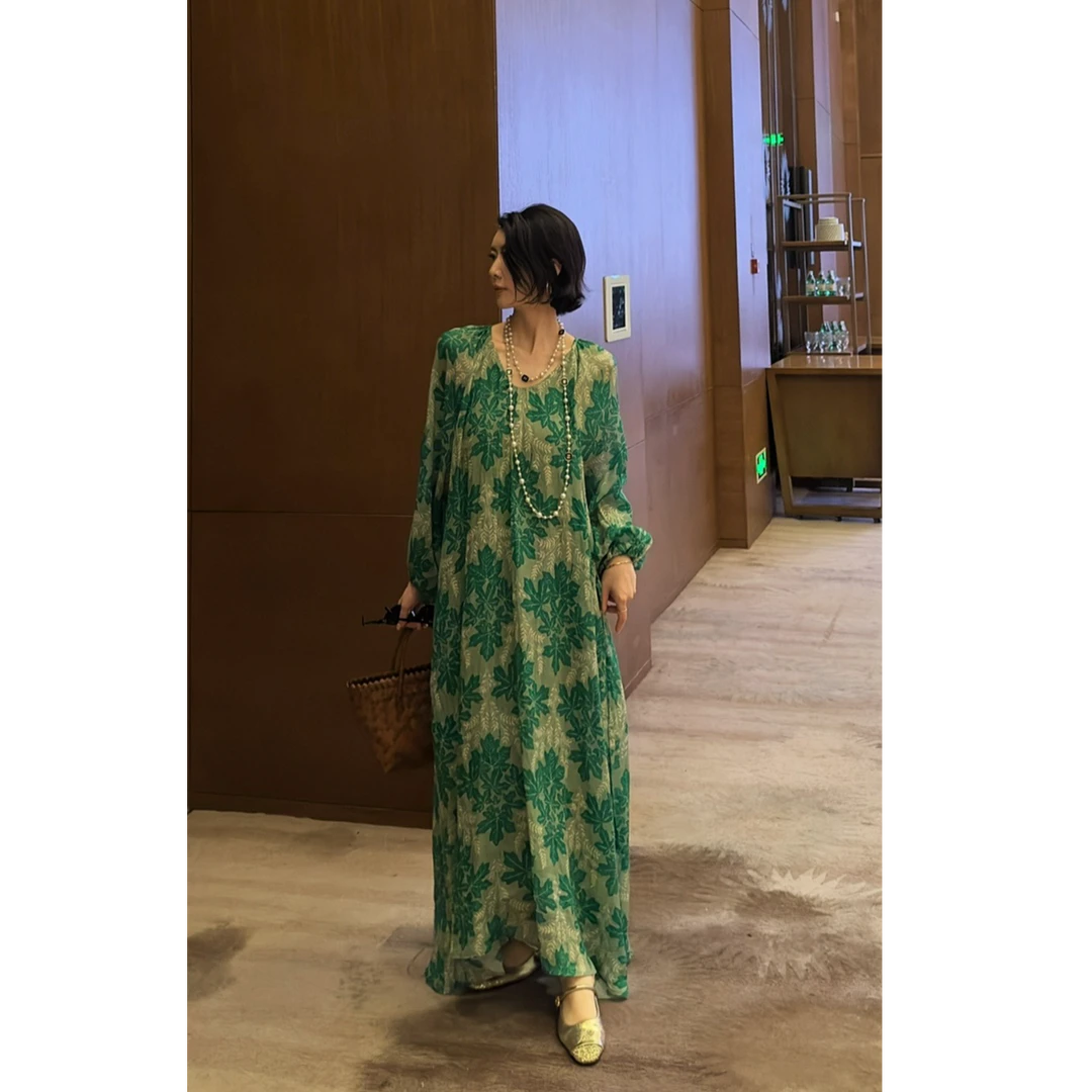 GU JIFEN｜初夏私语｜海岛度假慵懒宽松显瘦连衣裙 S0401X56125