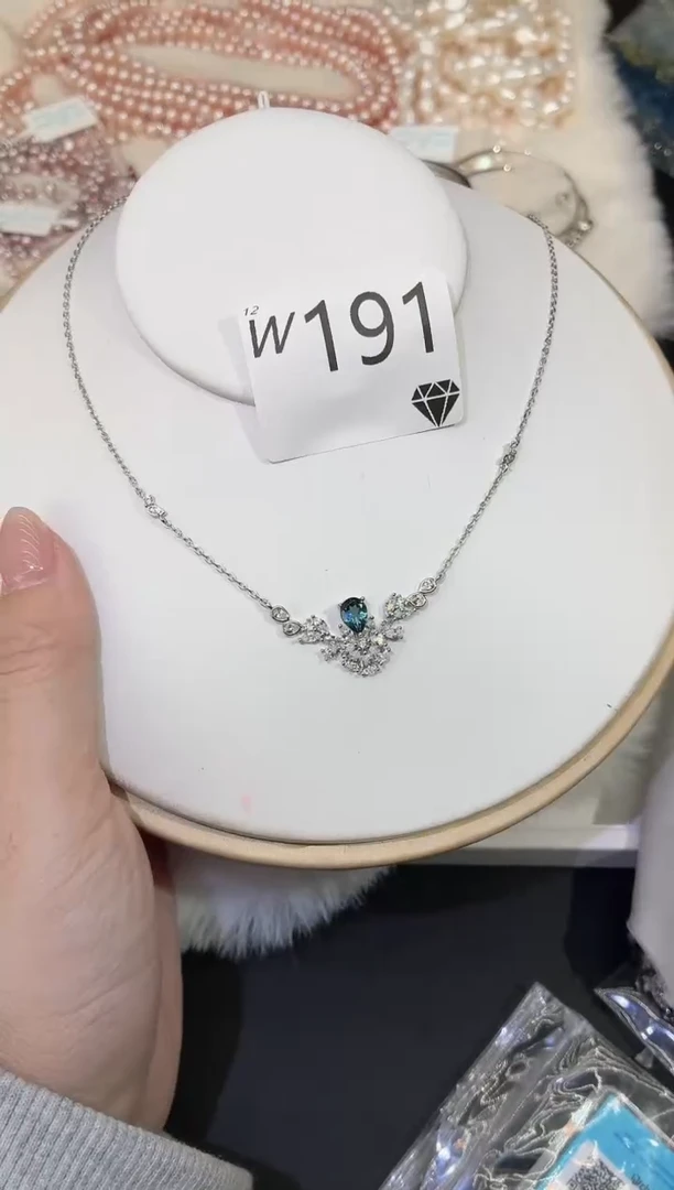 银S925镶嵌托帕石项链多样性发一W191