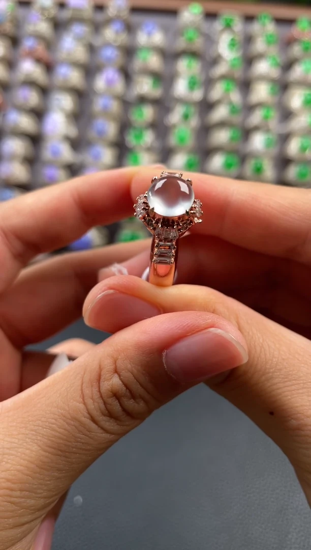 未镶嵌定制翡翠天然缅甸翡翠戒面11.8