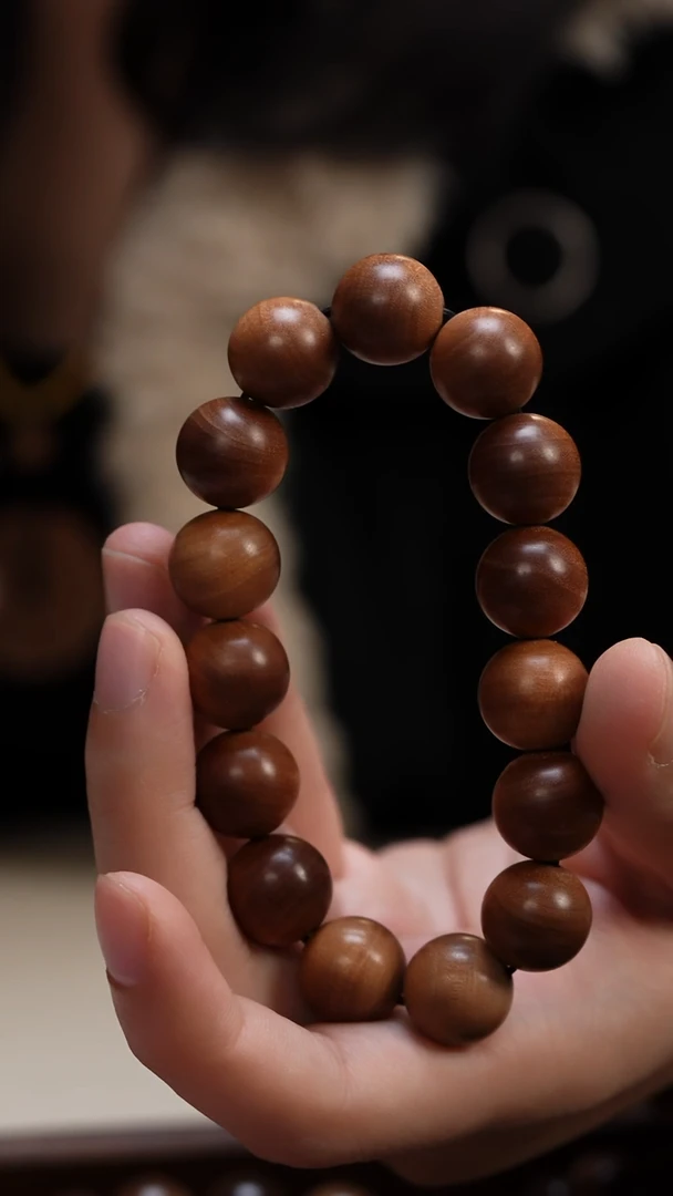 檀香木手串/手链风***诺老山檀香1.5圆珠多样式发其一供奉