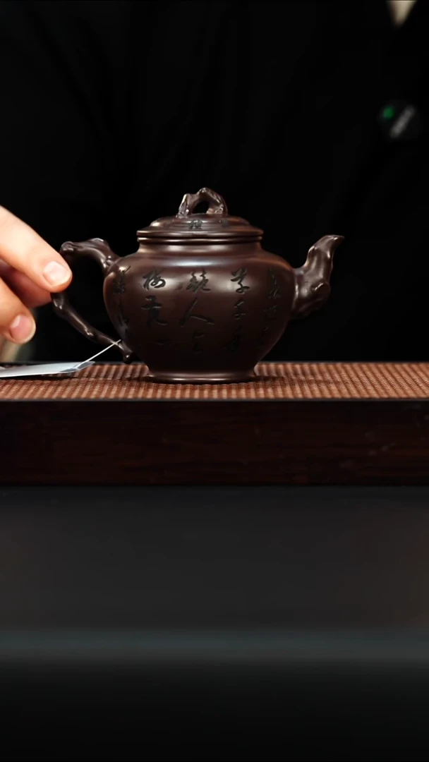茶壶紫砂宜兴紫砂 梅报春 紫龙血 李玉瑶h417