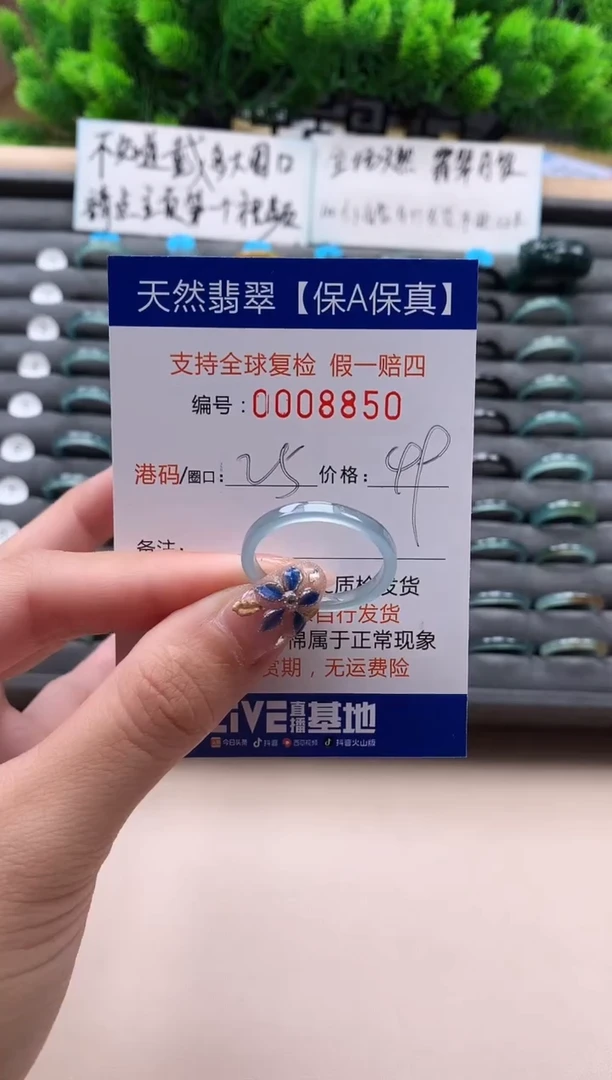 未镶嵌戒指翡翠天然  8850