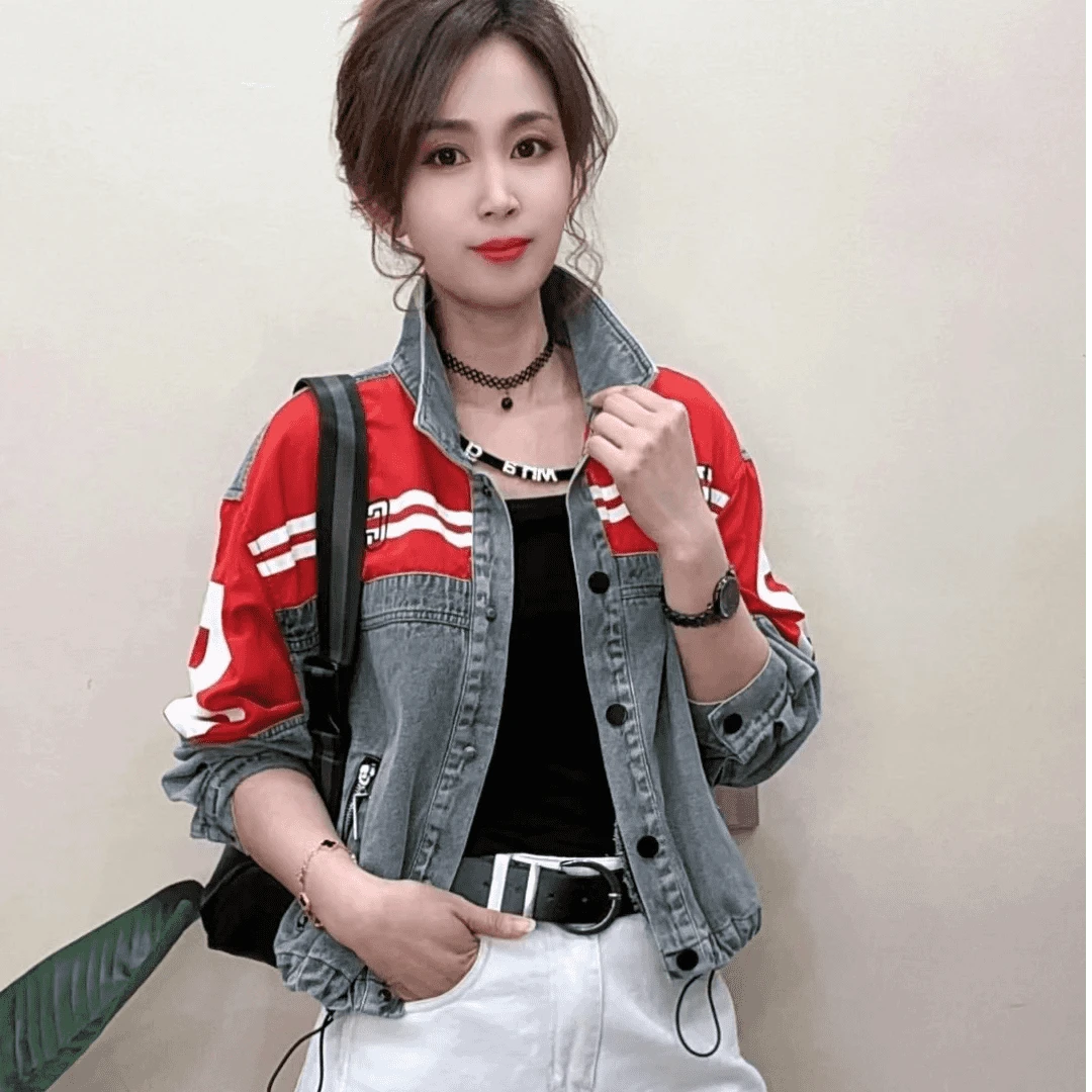 拼接欧货短款牛仔外套女2025春季新款时尚潮流设计感百搭爆款上衣