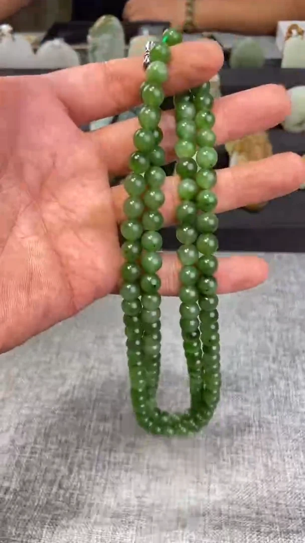 毛衣链未镶嵌和田玉（碧玉）和田玉碧玉项链