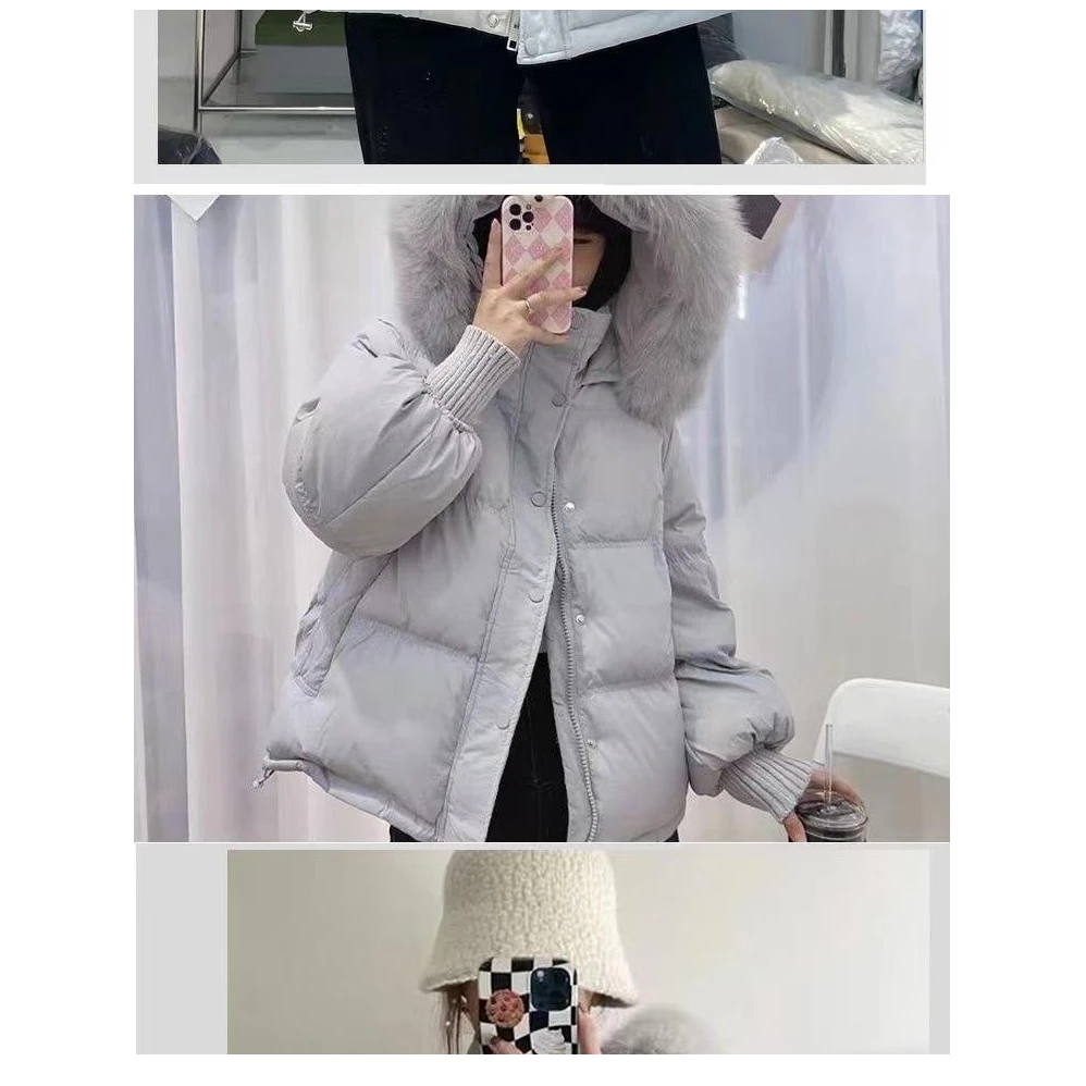 拉链常规长袖棉衣棉服加厚简约连帽女装百搭网红女士冬季秋冬