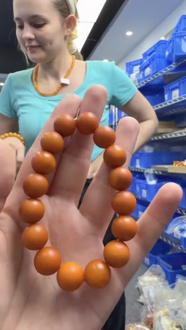 未镶嵌琥珀手链124秒拍号假一罚十