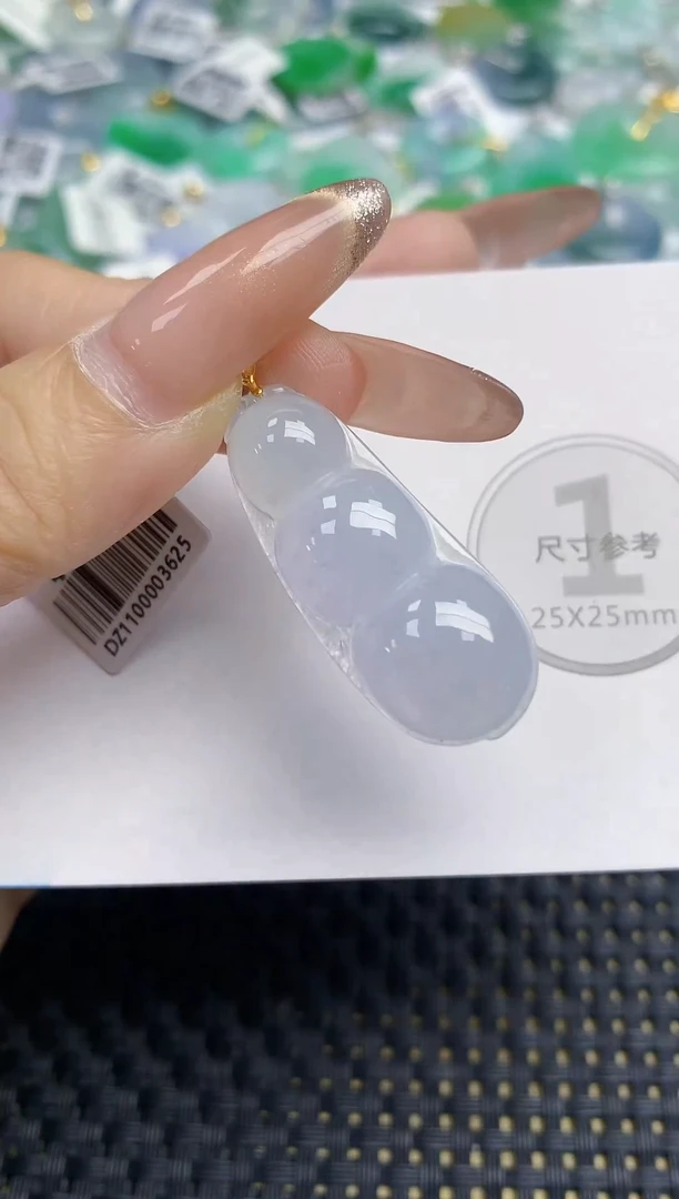 颈饰18K金镶嵌翡翠天然缅甸A货翡翠百元以上9元证书费自理