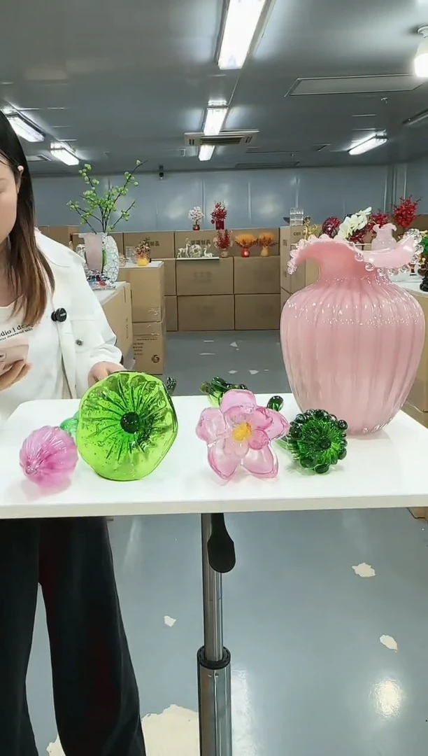 花间集水晶琉璃摆件13  4只