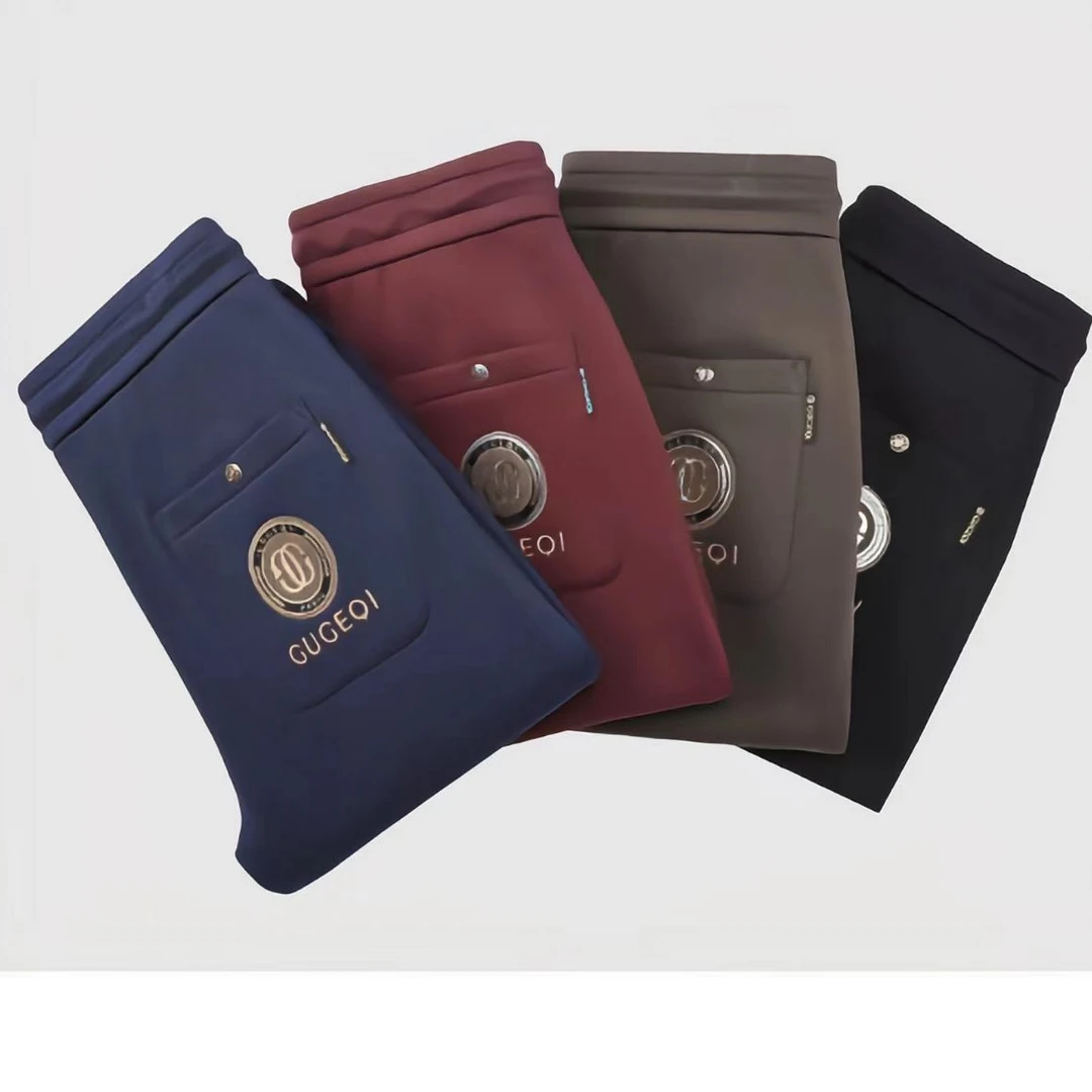 GUGEQI/古哥奇冬季新款加绒金标休闲裤裤子9050-9051
