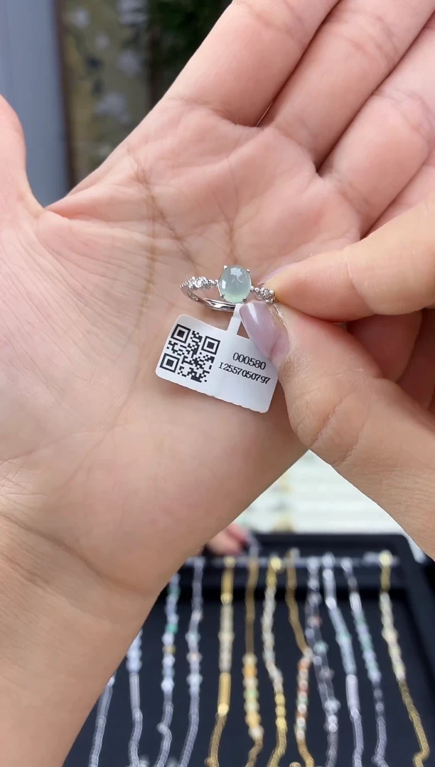 银S925镶嵌戒指翡翠11111111