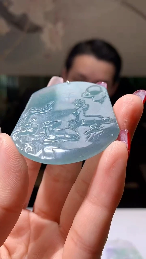 【闪购商品】定制翡翠未镶嵌1044hm-毛货挂件21