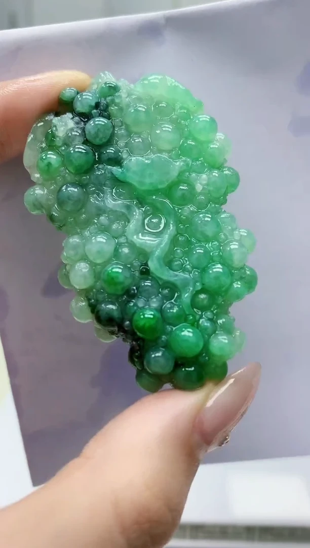 【闪购商品】定制翡翠未镶嵌4829jw-毛货挂件37