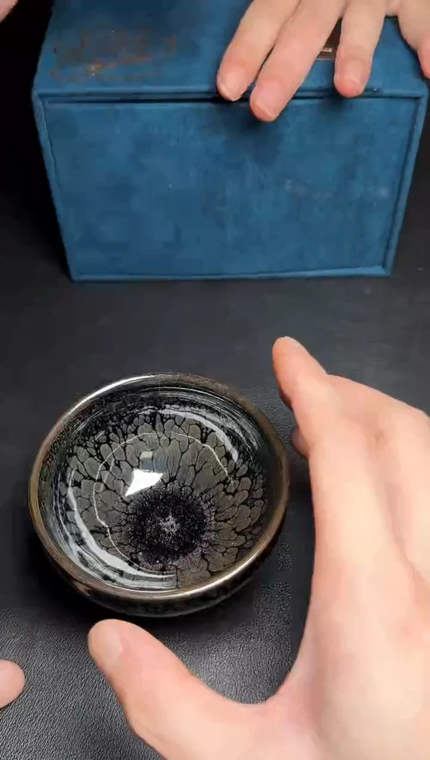 茶盏肖艳水墨牡丹163
