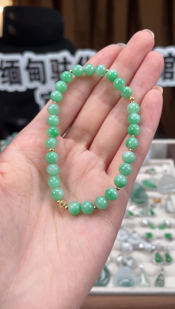 未镶嵌手串翡翠 缅甸珠宝严选
