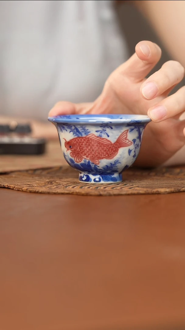 杯恒垣山房青花鱼在在藻