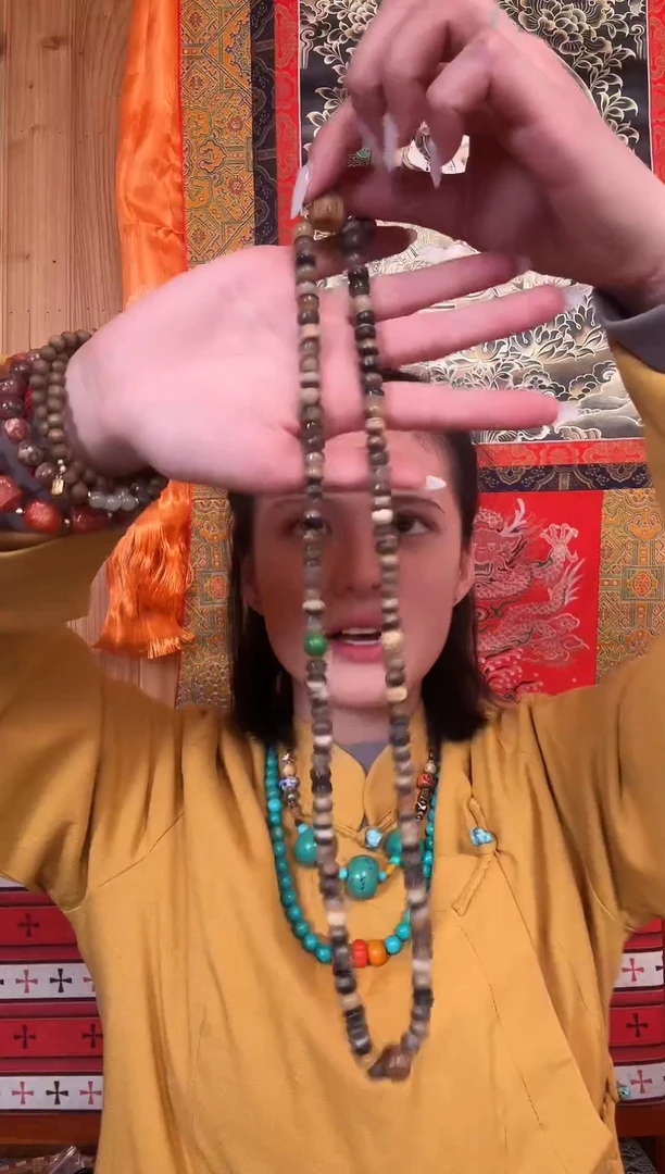 铁合金花岗石藏式风格珠串