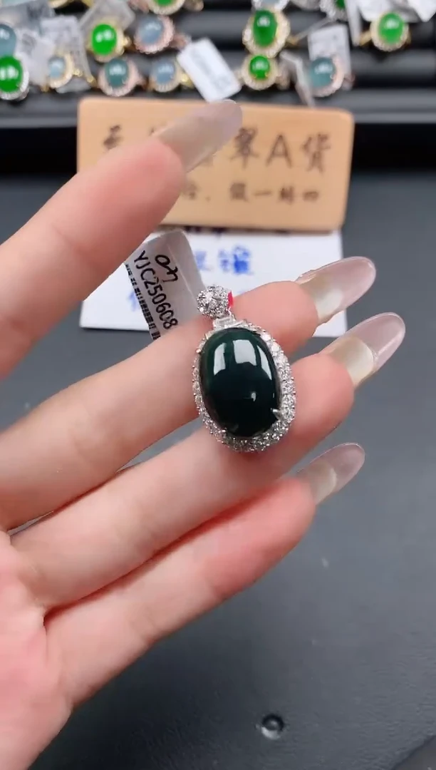 银S925镶嵌戒指翡翠1111