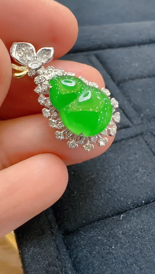 【闪购商品】翡翠吊坠(不含链)18K金镶嵌多样性团购发一件