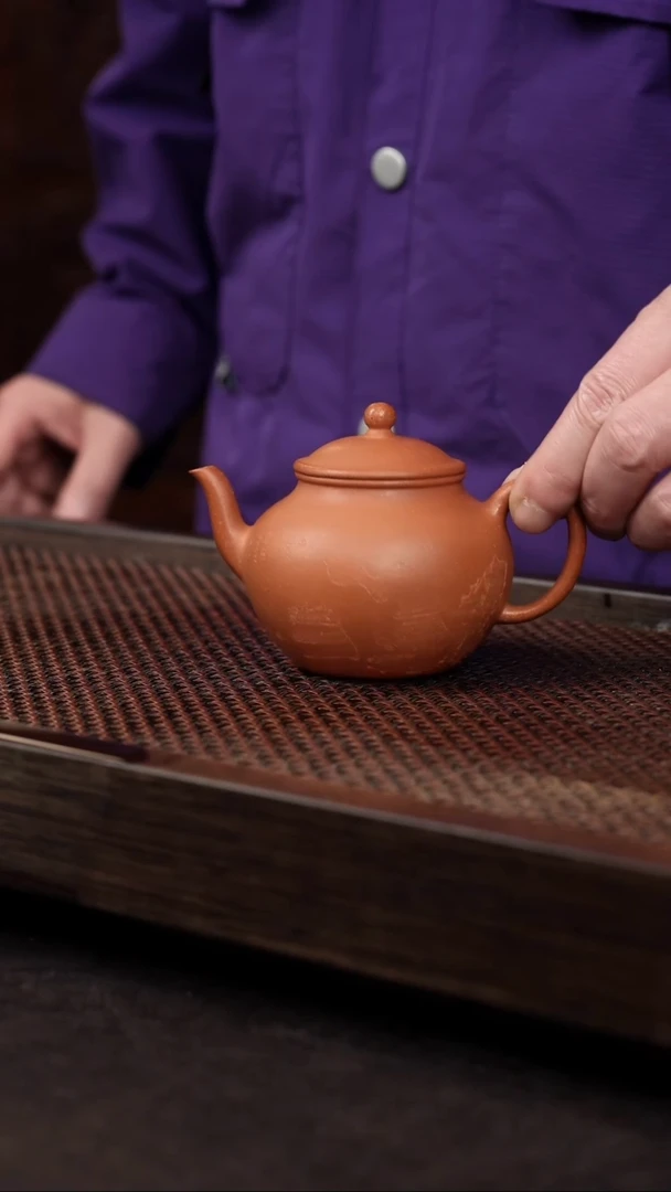 【闪购商品】紫砂茶壶五彩泥刻绘宫灯