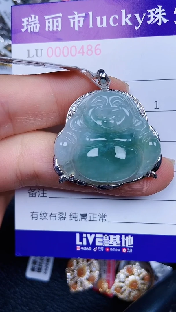 颈饰银S925镶嵌翡翠486