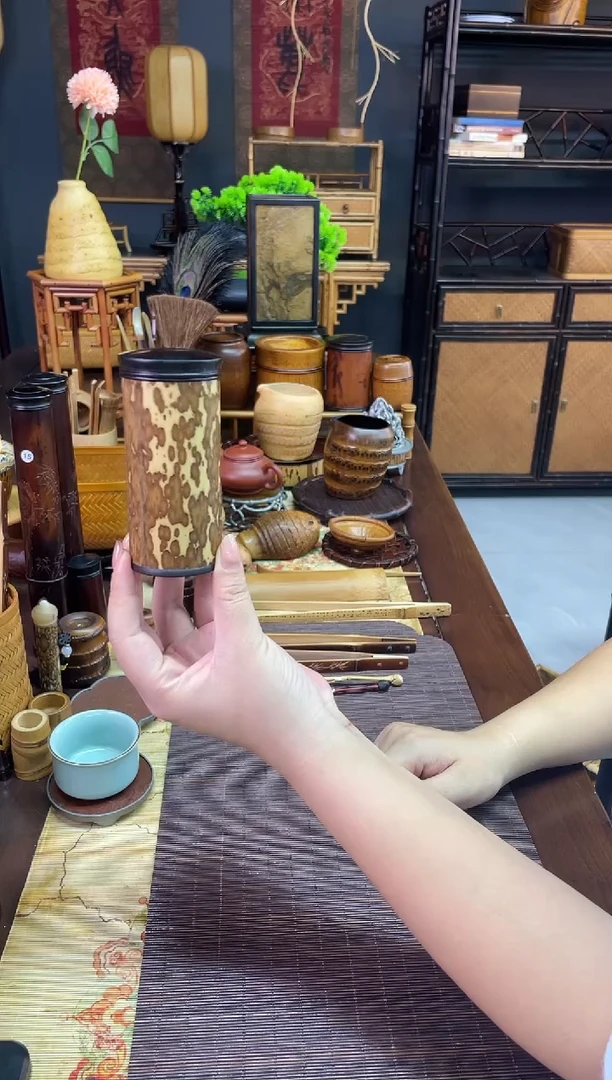 梅妃竹茶叶罐纯手工