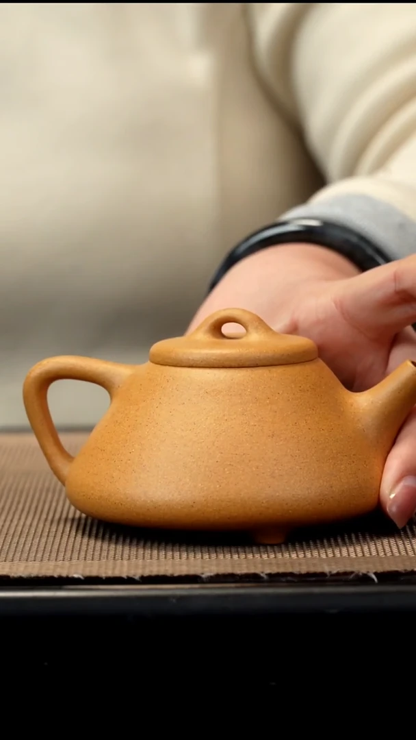 紫砂茶盏黄金段子冶200CC