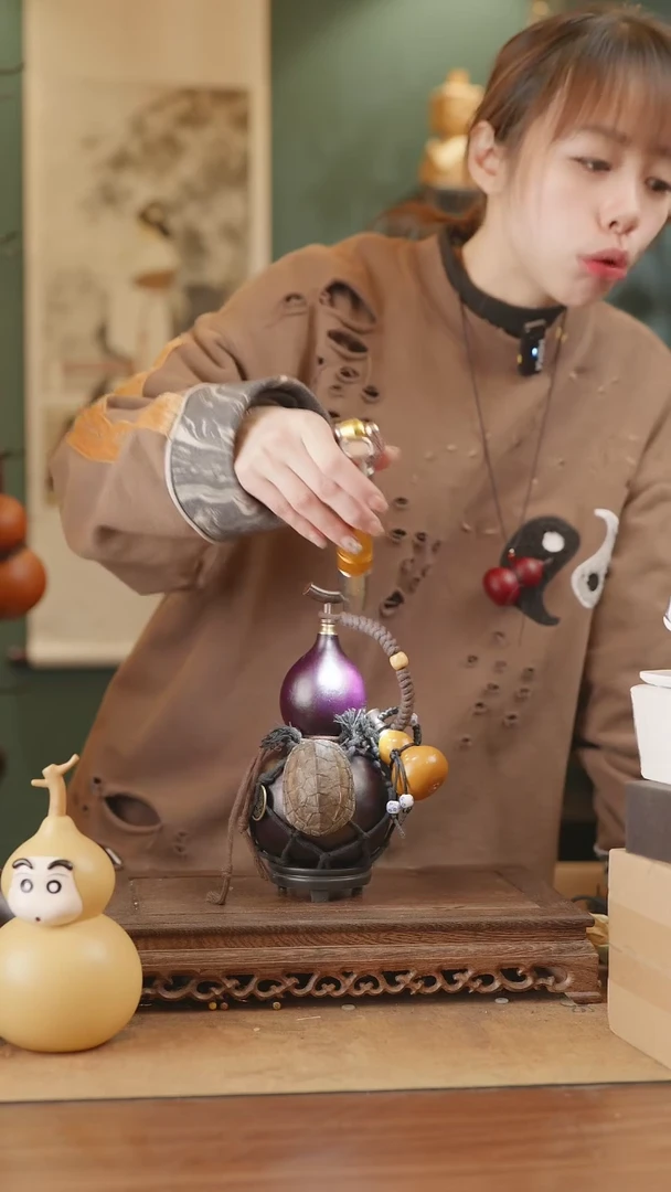 【闪购商品】146号精品天然大漆工艺防渗内胆酒葫芦~